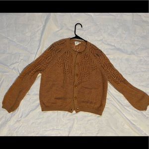 Sezane sienna knit cardigan